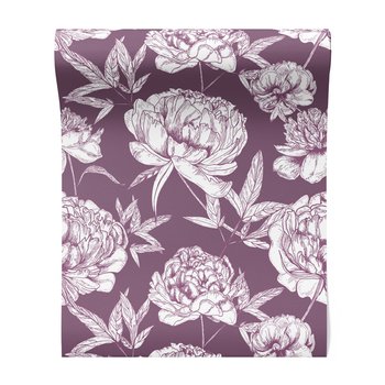 Tapeta - kwiaty, liście, grafika