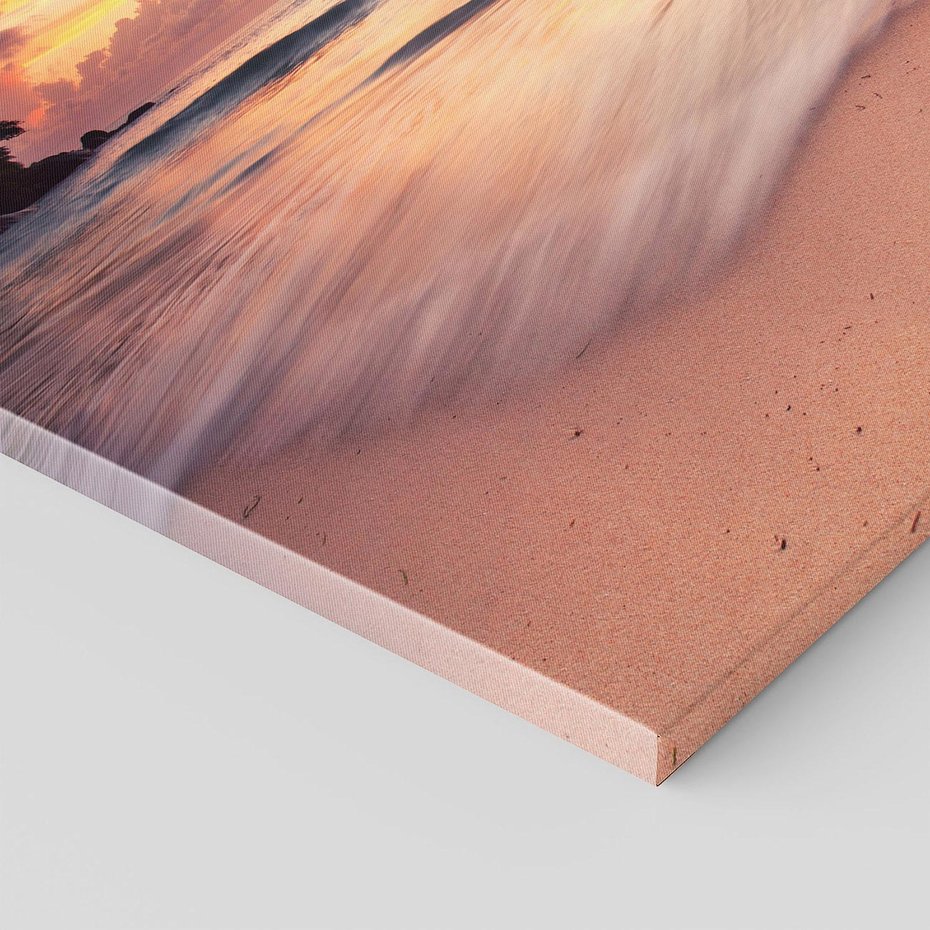 Obraz na płótnie - plaża, morze, zachód słońca