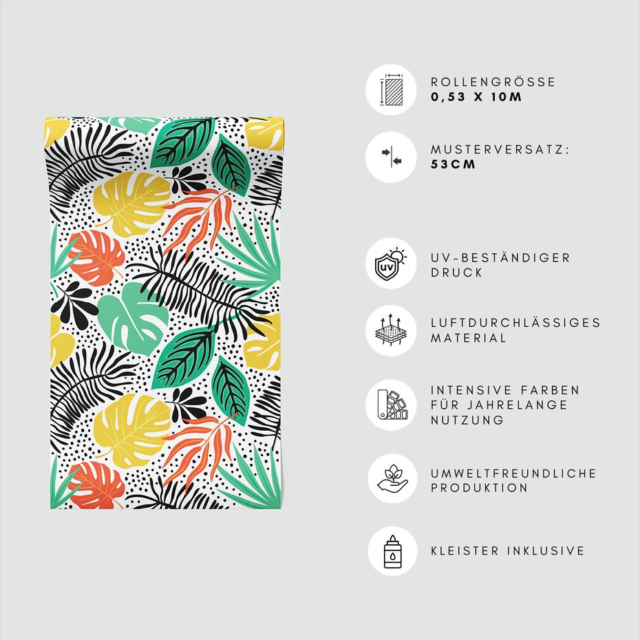 Tapeta - liście, kropki, roślinność