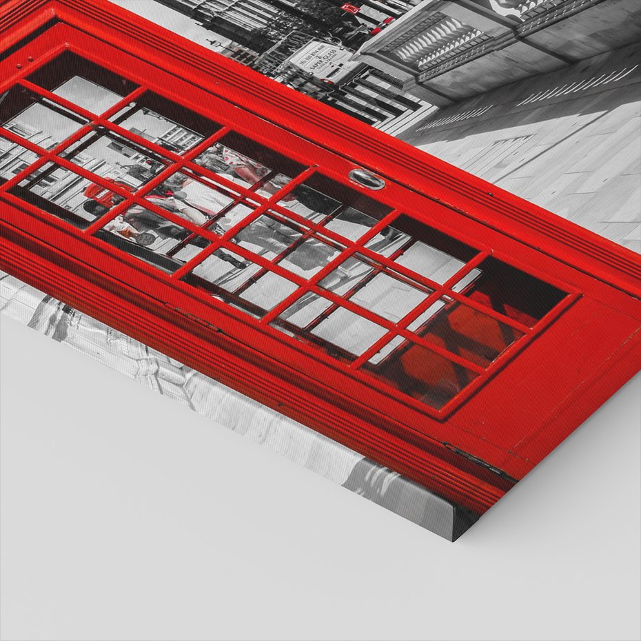 Obraz na płótnie - Londyn, budka telefoniczna, Big Ben