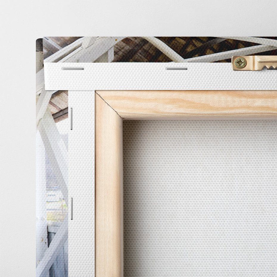 Obraz na płótnie - most kryty, drewno, architektura