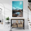 Obraz na płótnie - góry, jezioro, niebo