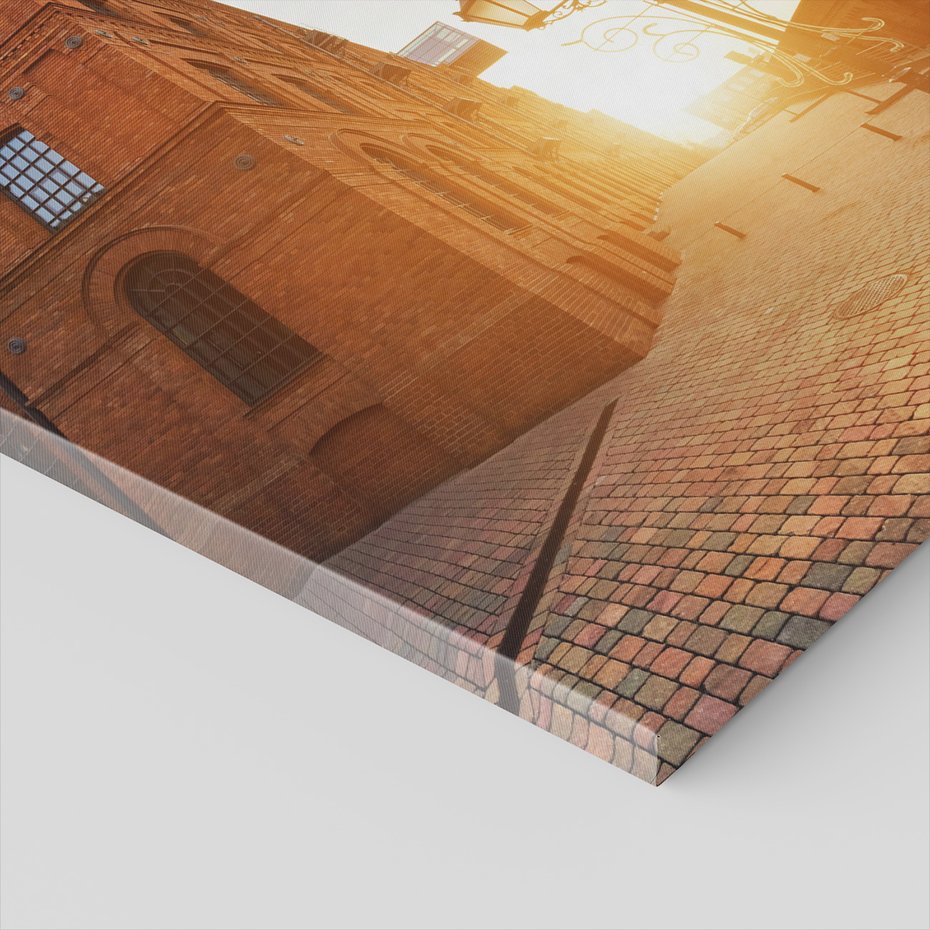 Obraz na płótnie - miasto, cegła, ulica