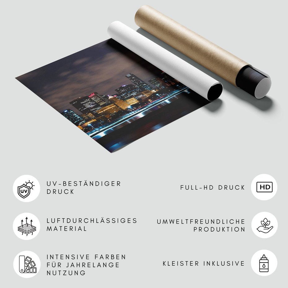 Fototapeta - miasto, noc, panorama