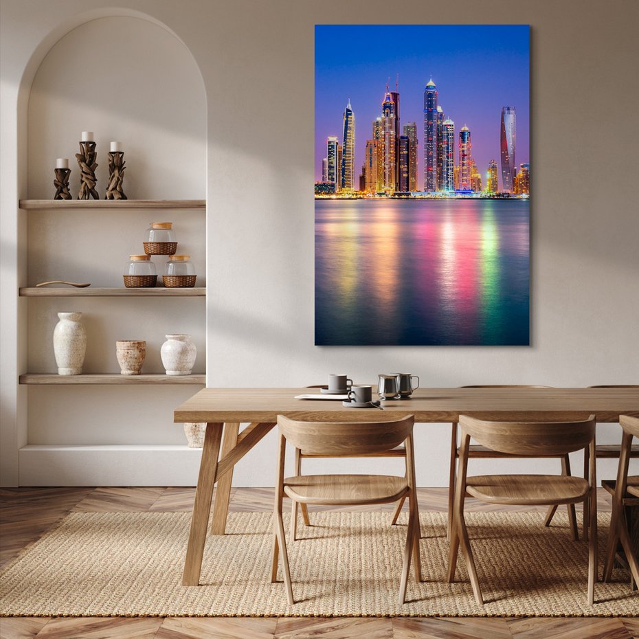 Obraz na płótnie - miasto, budynki, woda