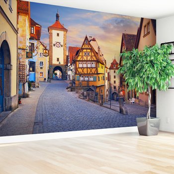 Fototapeta - miasto, ulica, domy