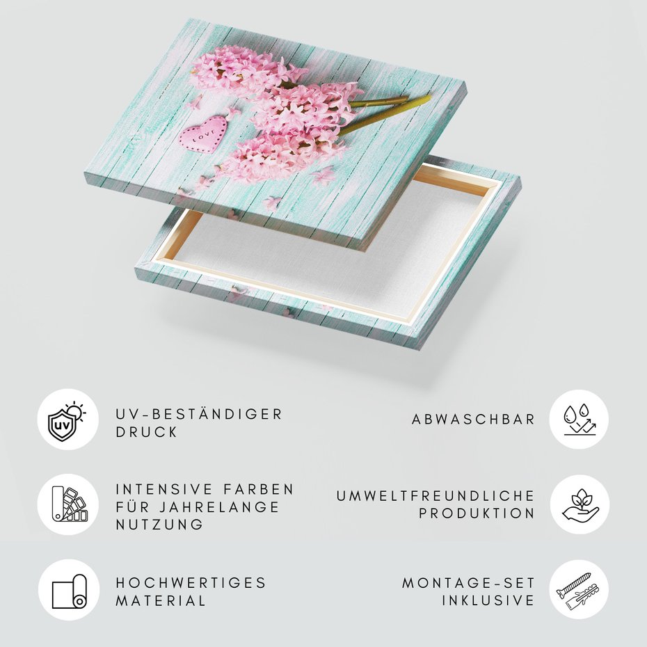 Obraz na płótnie - hiacynty, kwiaty, różowy