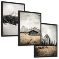 Zestaw obrazy w ramie, plakaty - góry, natura, krajobraz - rama czarna