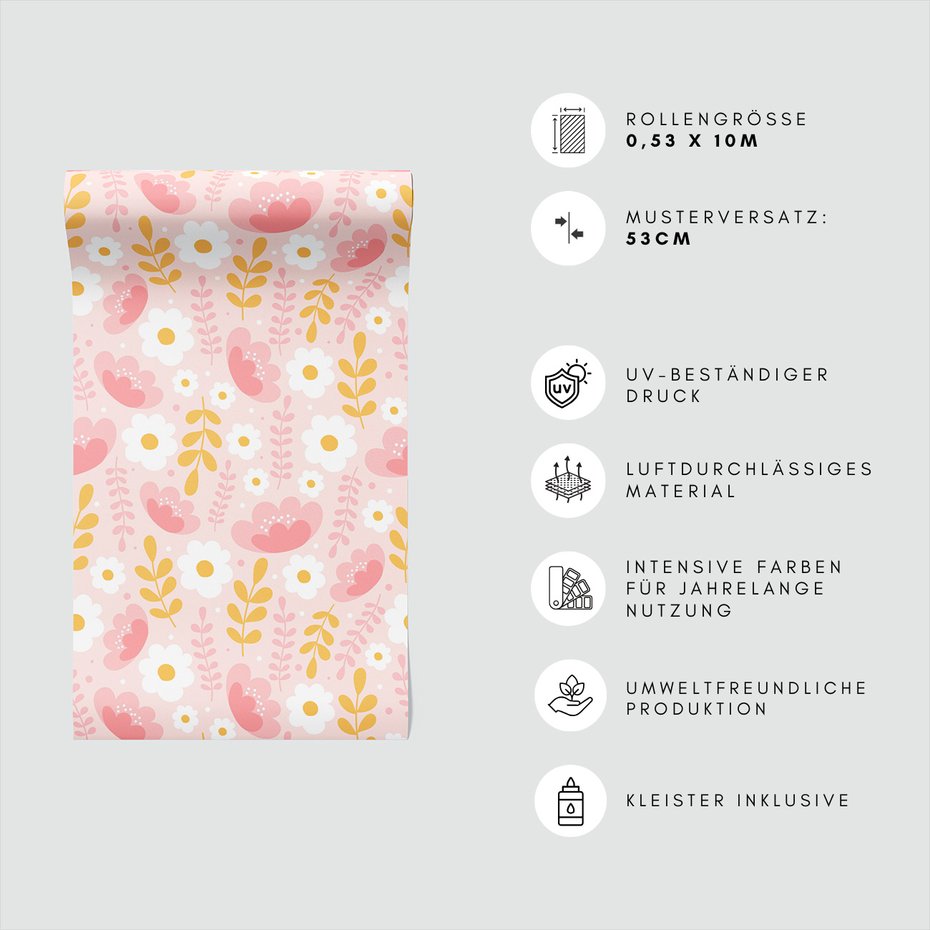 Tapeta - kwiaty, liście, tło