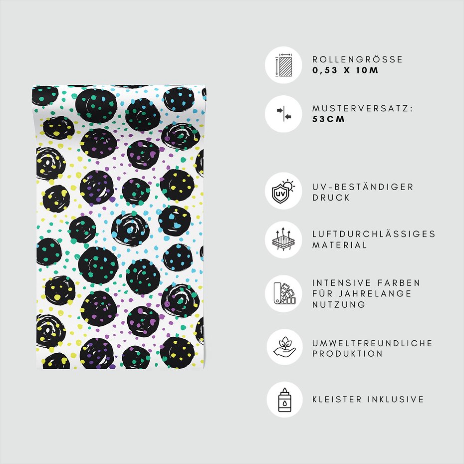 Tapeta - kropki, okręgi, abstrakcja