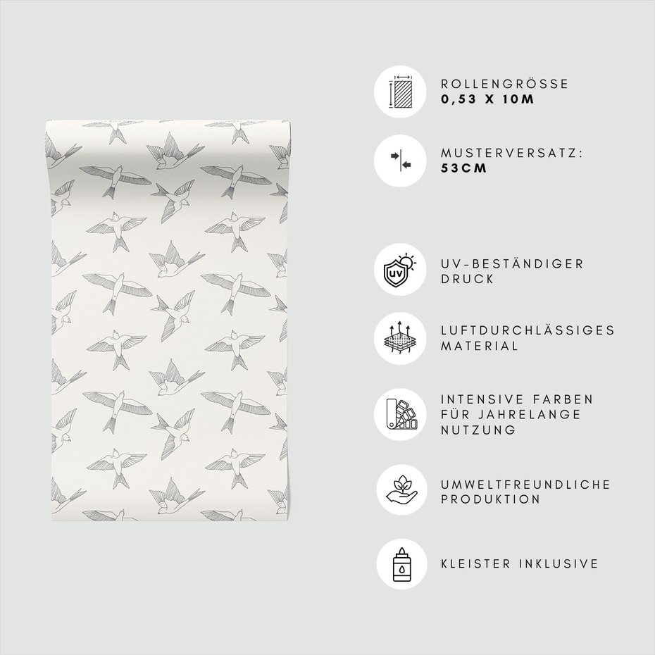 Tapeta - ptaki, wzór, tapeta