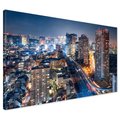 Obraz na płótnie - miasto, noc, budynki