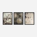 Zestaw obrazy w ramie, plakaty - makro, natura, roślina - rama czarna