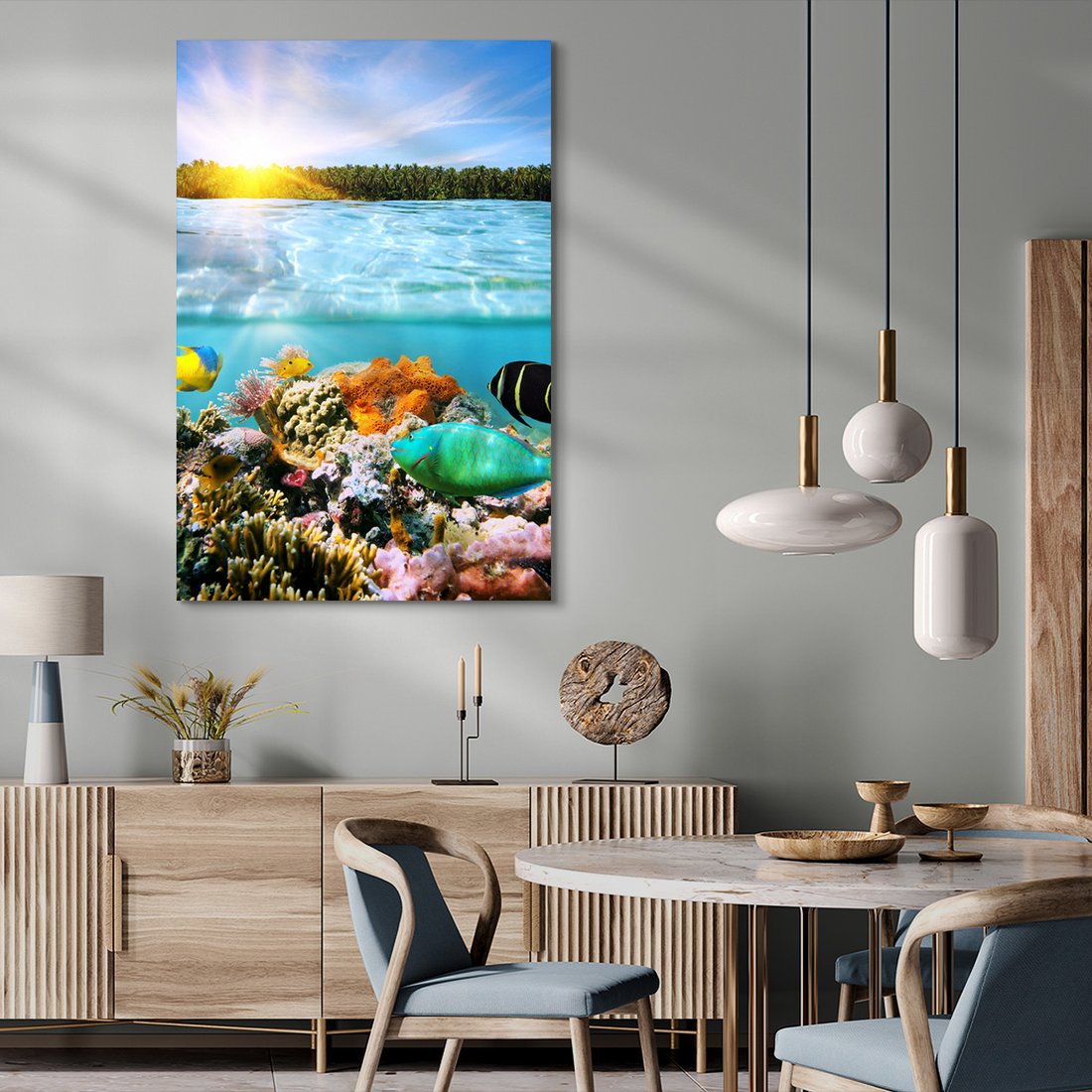 Obraz na płótnie - ryby, rafa, morze