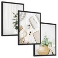 Zestaw obrazy w ramie, plakaty - rośliny, wnętrze, dekoracje - rama czarna