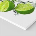 Obraz na płótnie - limonka, woda, świeżość