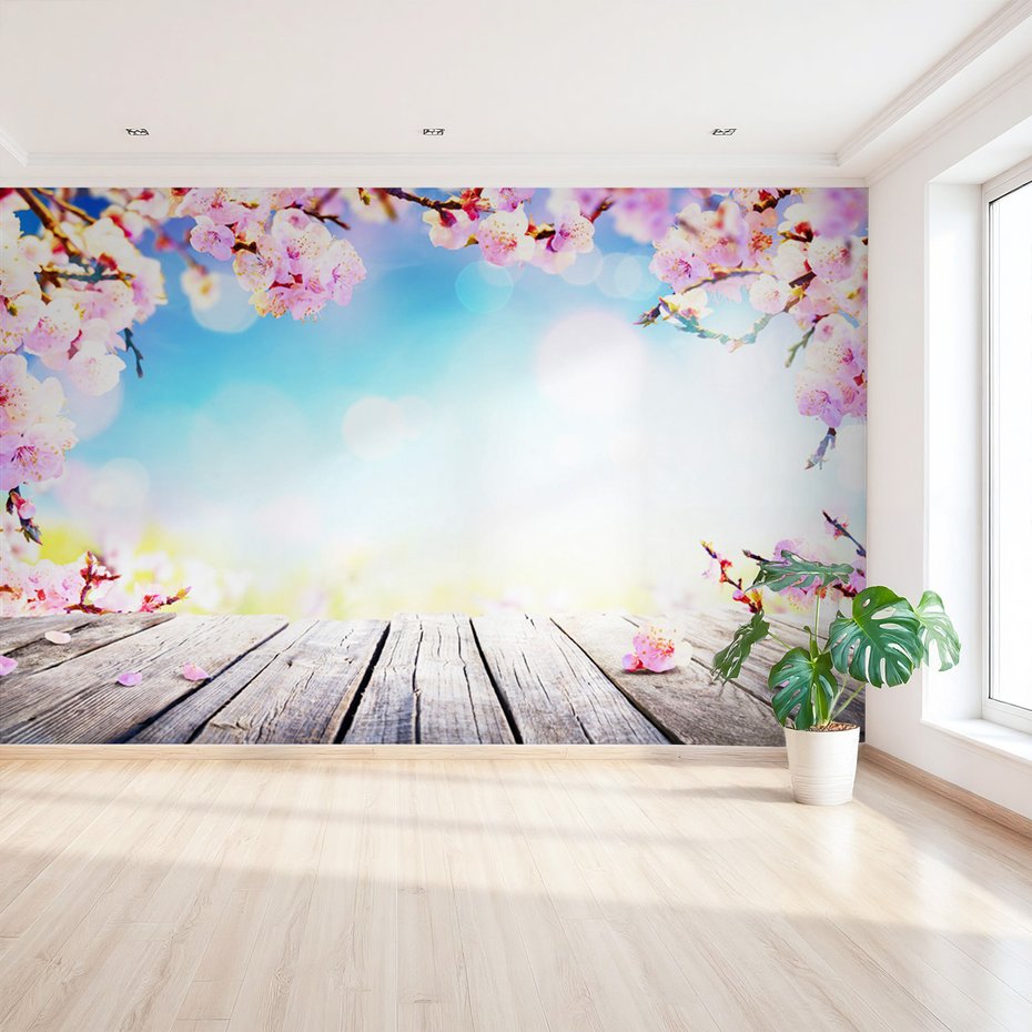 Fototapeta - kwiaty, wiosna, różowy