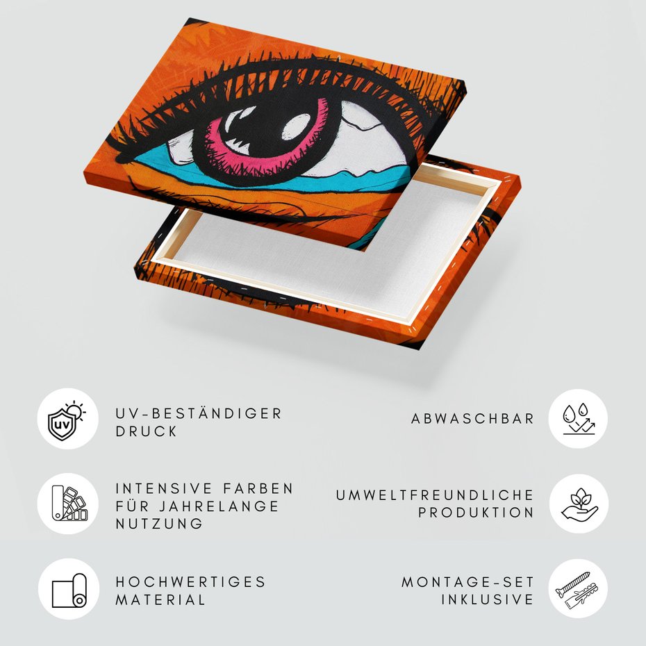 Obraz na płótnie - oko, grafika, abstrakcja