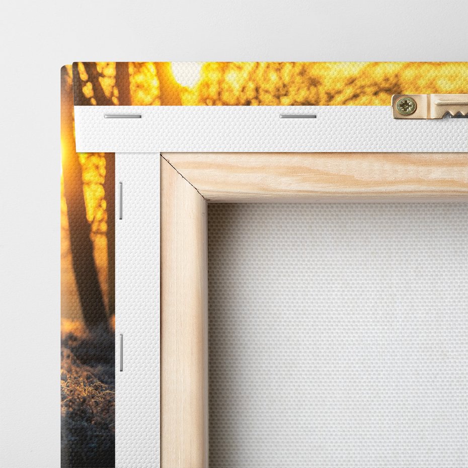 Obraz na płótnie - jeleń, natura, zima