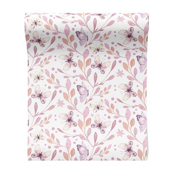 Tapeta - motyle, liście, ornamenty