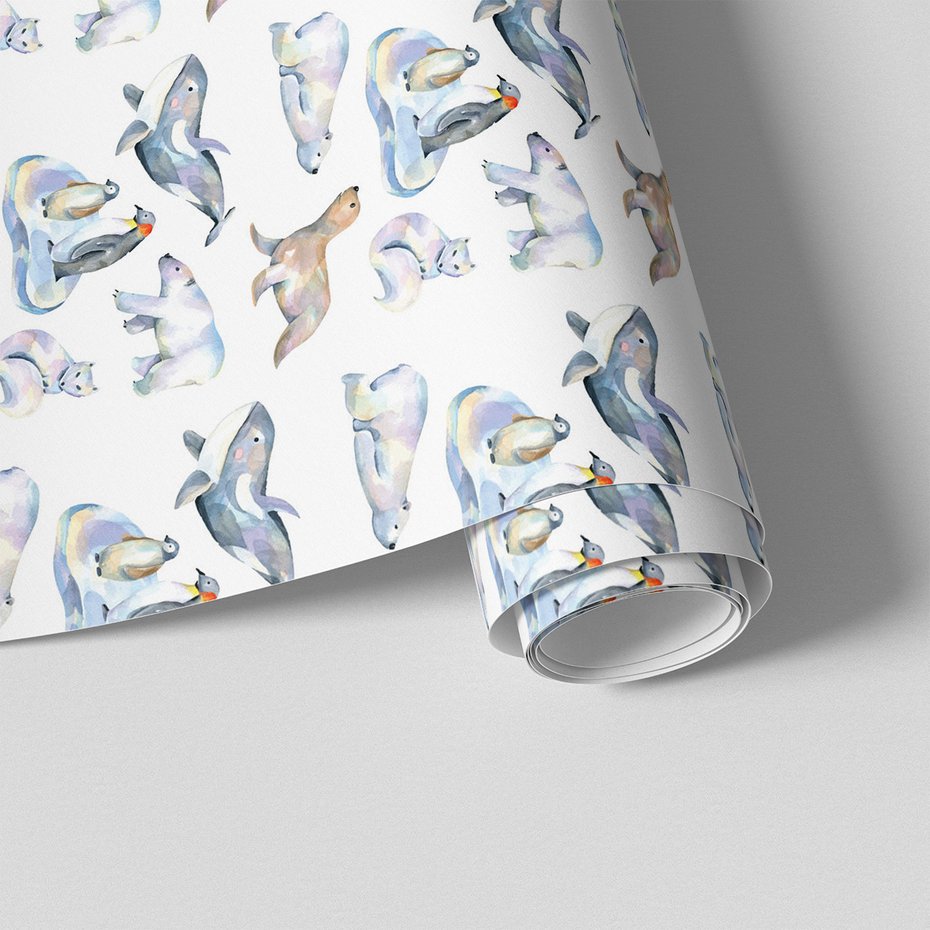 Tapeta - foka, pingwin, niedźwiedź