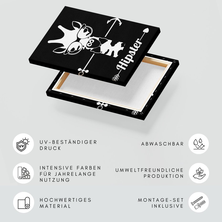 Obraz na płótnie - żyrafa, hipster, grafika