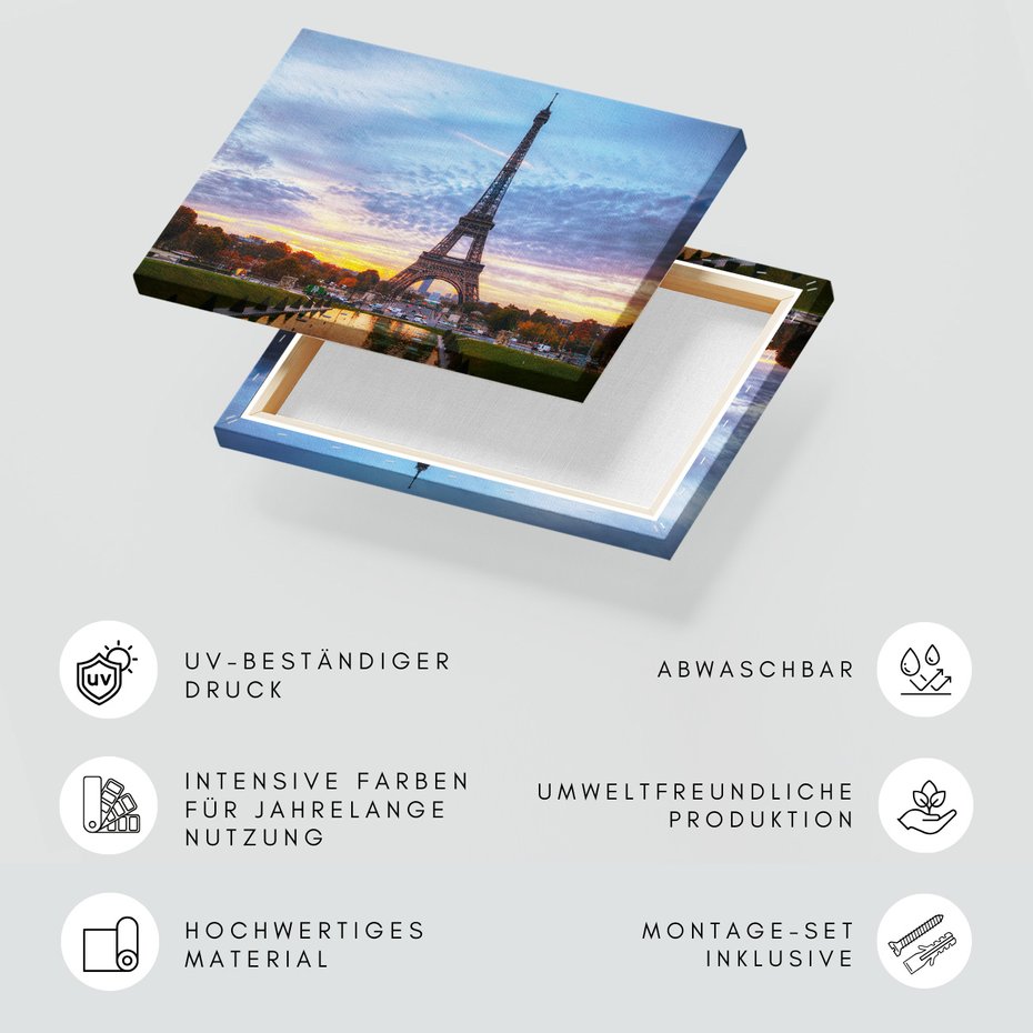 Obraz na płótnie - Paryż, Wieża Eiffla, miasto