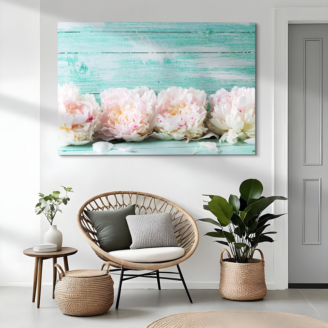 Obraz na płótnie - kwiaty, piwonie, pastelowe