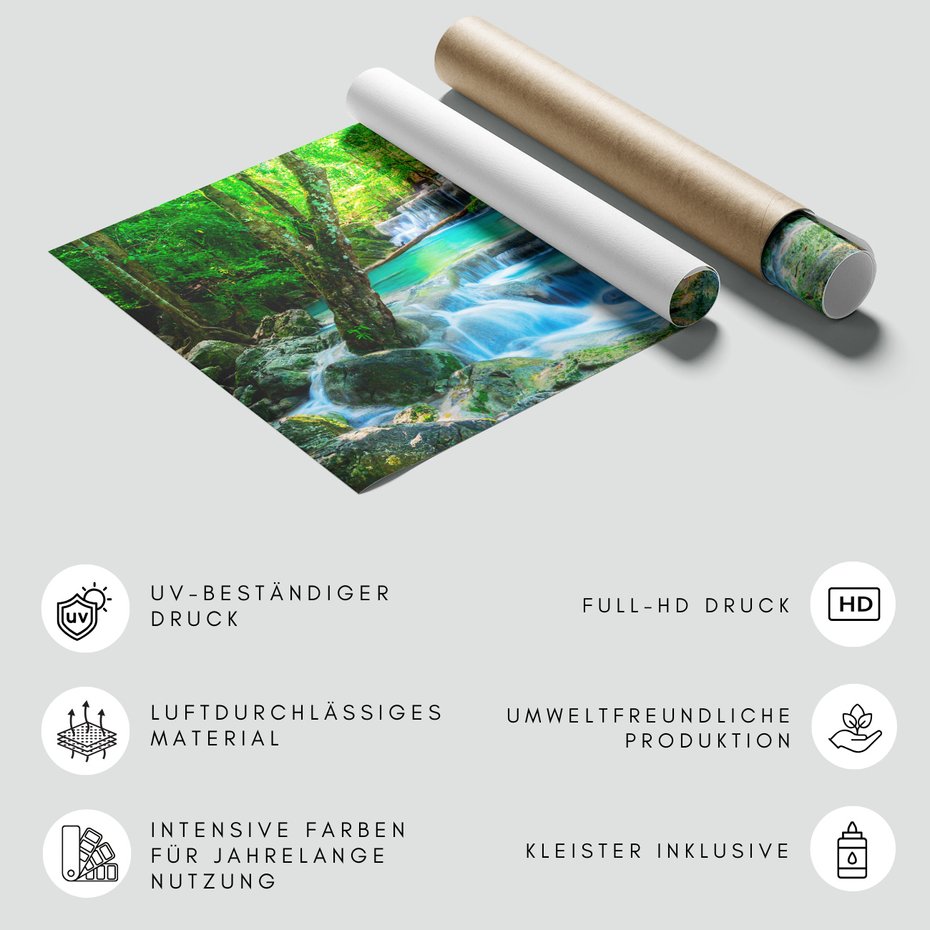 Fototapeta - wodospad, las, natura