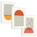 Zestaw obrazy w ramie, plakaty - abstrakcja, minimalizm, wzory - rama biała