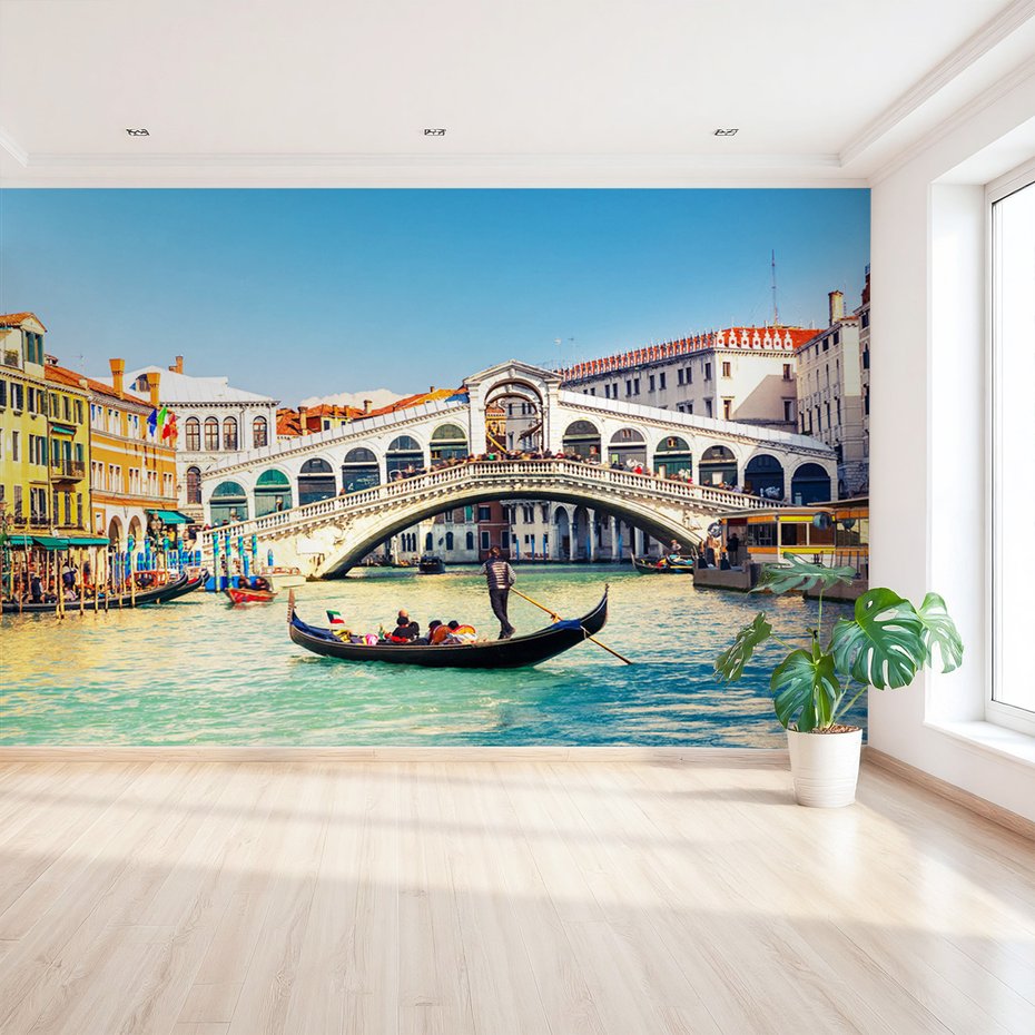 Fototapeta - wenecja, most, gondola