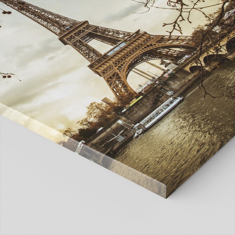 Obraz na płótnie - Paryż, Wieża Eiffla, Sekwana