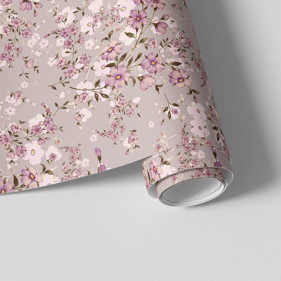 Tapeta - kwiaty, gałązki, elegancja