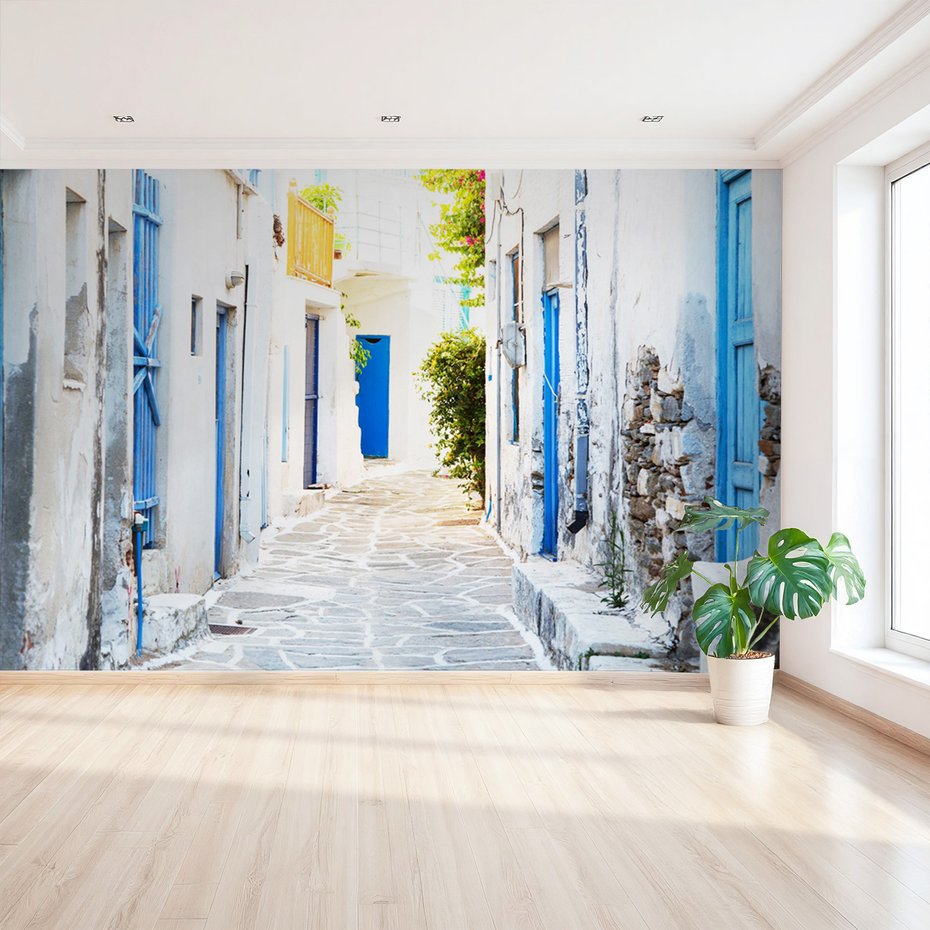 Fototapeta - uliczka, miasto, Grecja