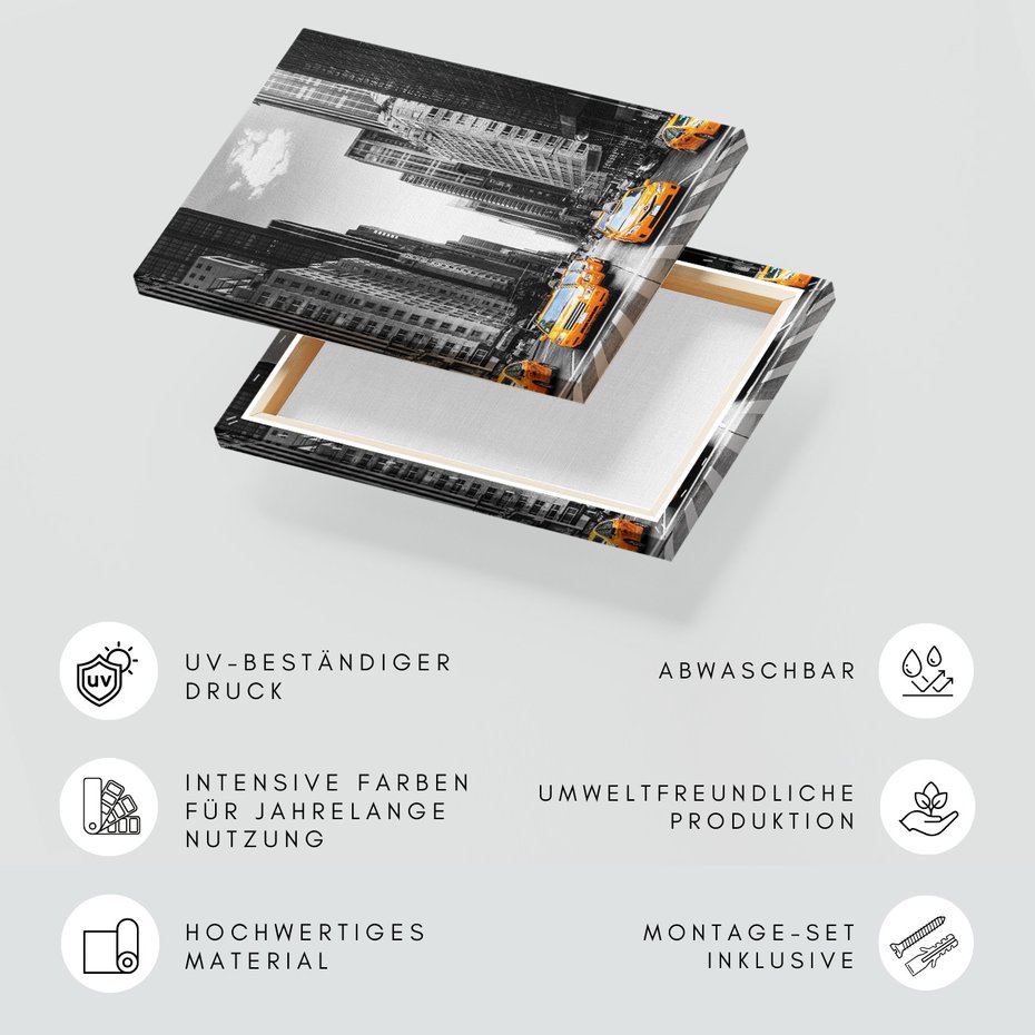 Obraz na płótnie - miasto, taksówki, ulica