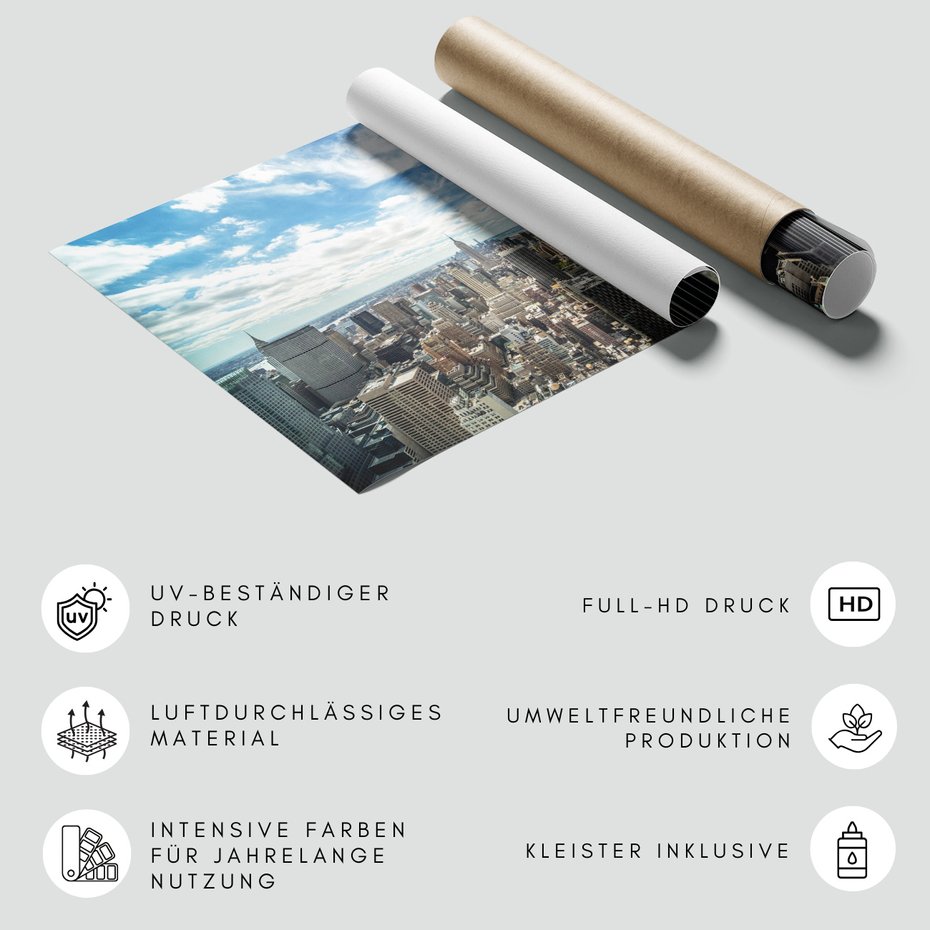 Fototapeta - miasto, drapacze chmur, niebo