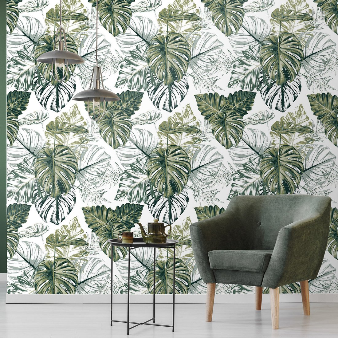 Tapeta - liście, monstera, rośliny