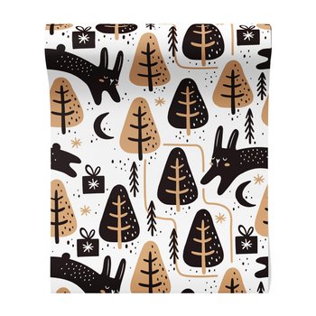 Tapeta - dziecięca, drzewa, królik,