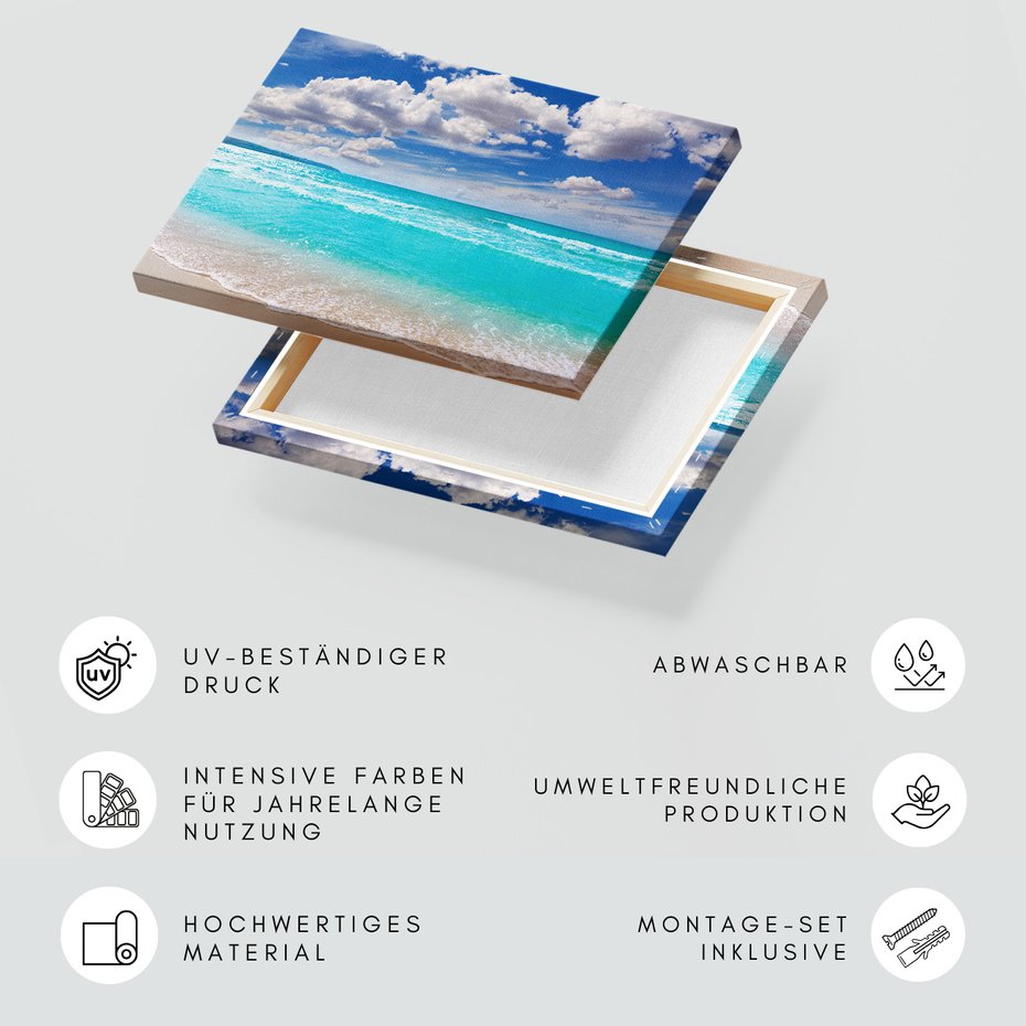 Obraz na płótnie - plaża, morze, niebo