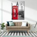 Obraz na płótnie - Londyn, budka telefoniczna, Big Ben