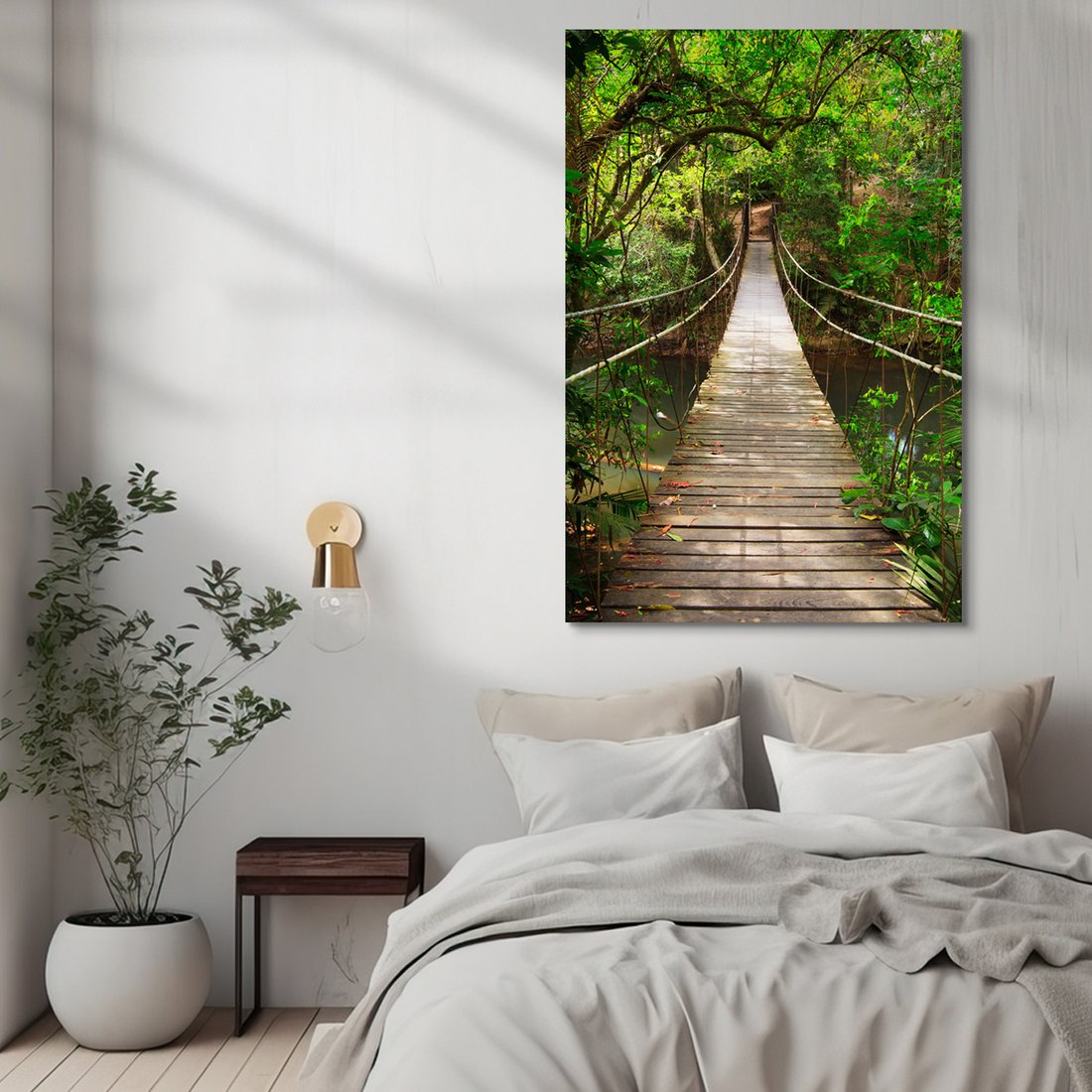 Obraz na płótnie - most, las, natura