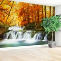 Fototapeta - wodospad, las, jesień