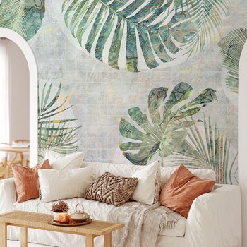 Fototapeta - loft, liście, monstera