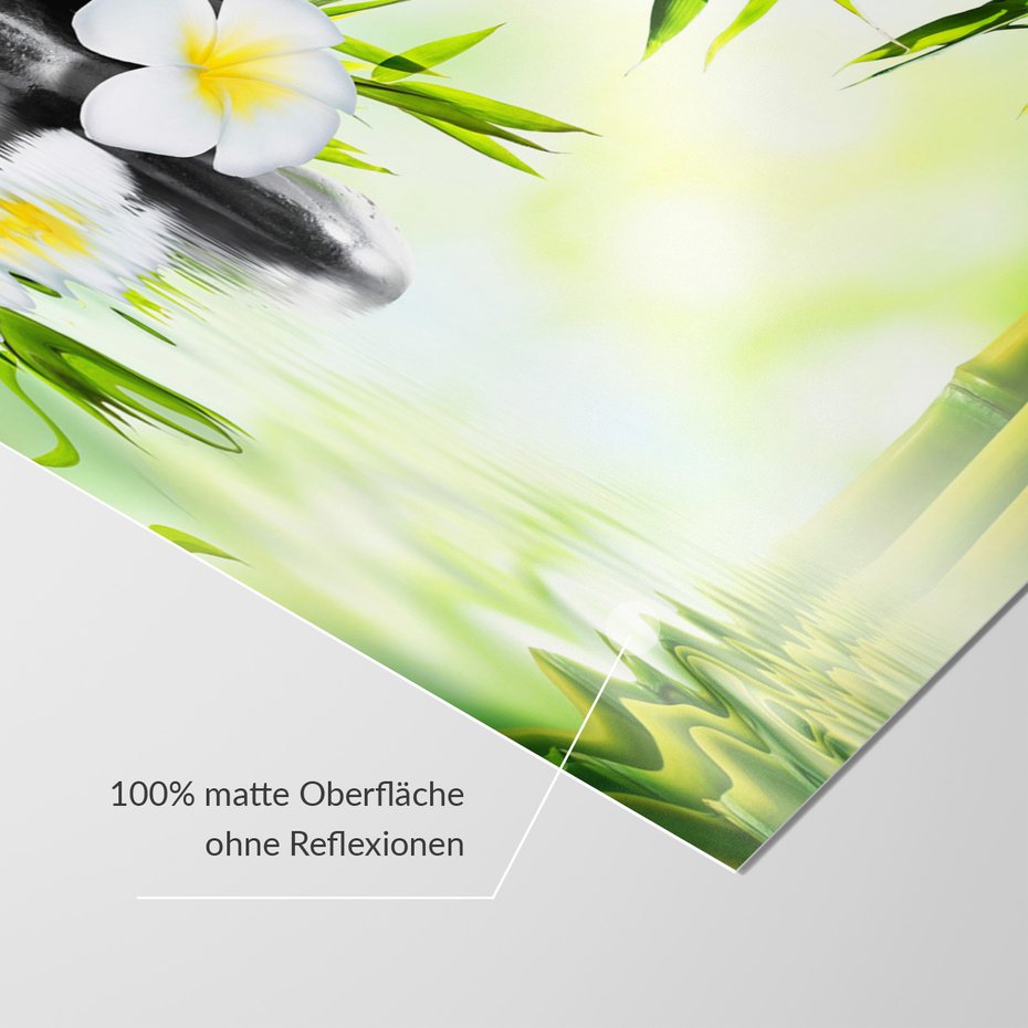 Fototapeta - kamienie, bambus, kwiat