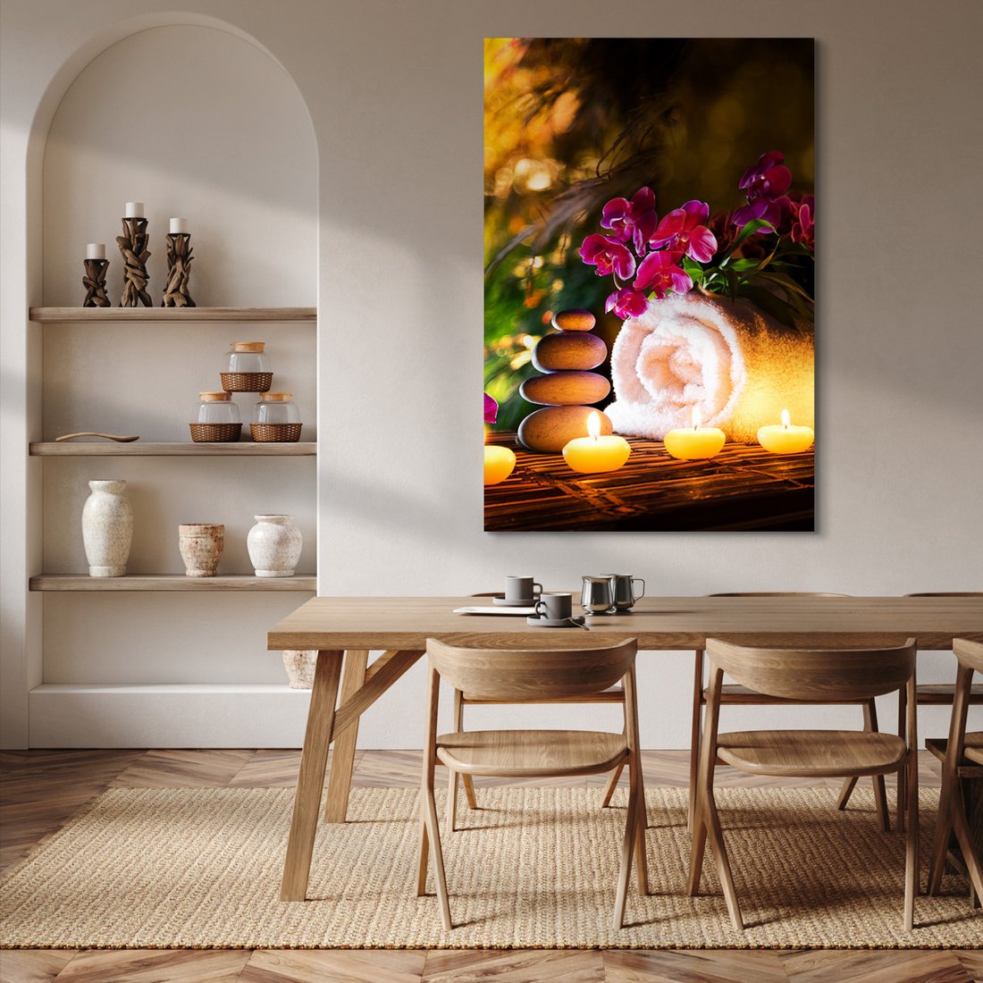 Obraz na płótnie - orchidee, spa, relaks