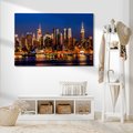 Obraz na płótnie - miasto, noc, budynki