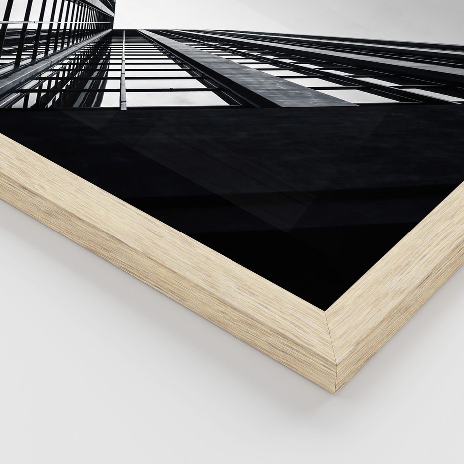 Zestaw obrazy w ramie, plakaty - architektura, budynki, miejski - rama drewno