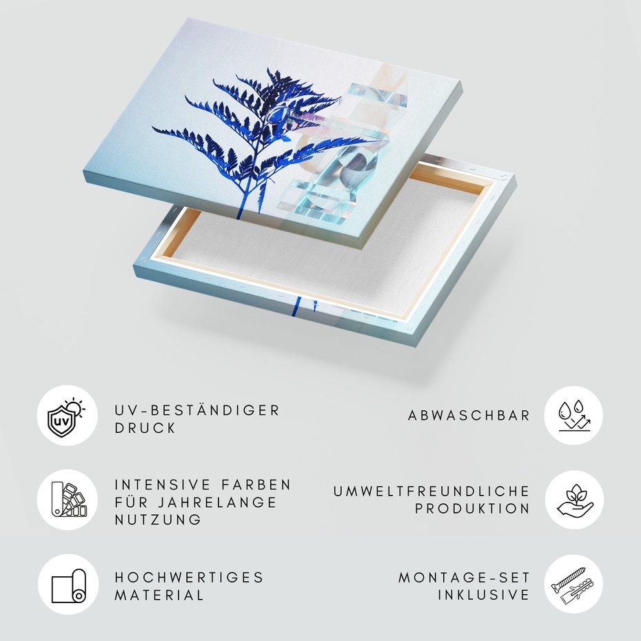 Obraz na płótnie - abstrakcja, liście, kompozycja