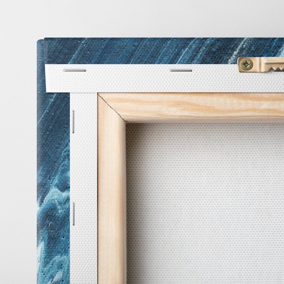 Obraz na płótnie - abstrakcja, farba, niebieski