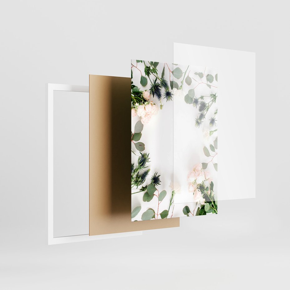 Zestaw obrazy w ramie, plakaty - kwiaty, liście, eukaliptus - rama biała
